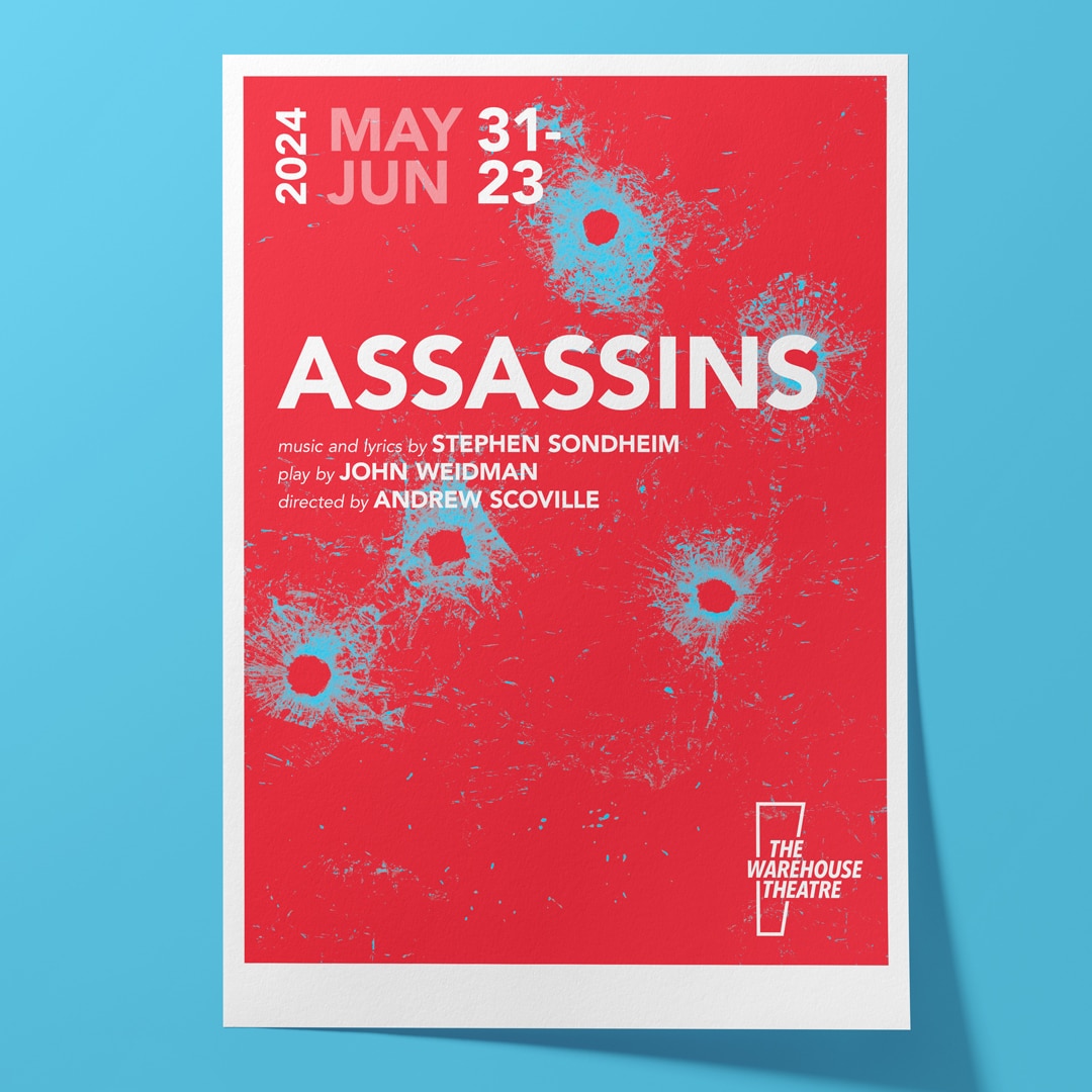 Warehouse Theatre 50th Season Assassins Poster Design