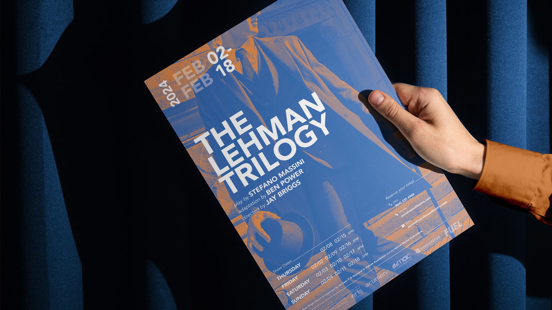 Warehouse Theatre 50th Season The Lehman Trilogy Poster Design