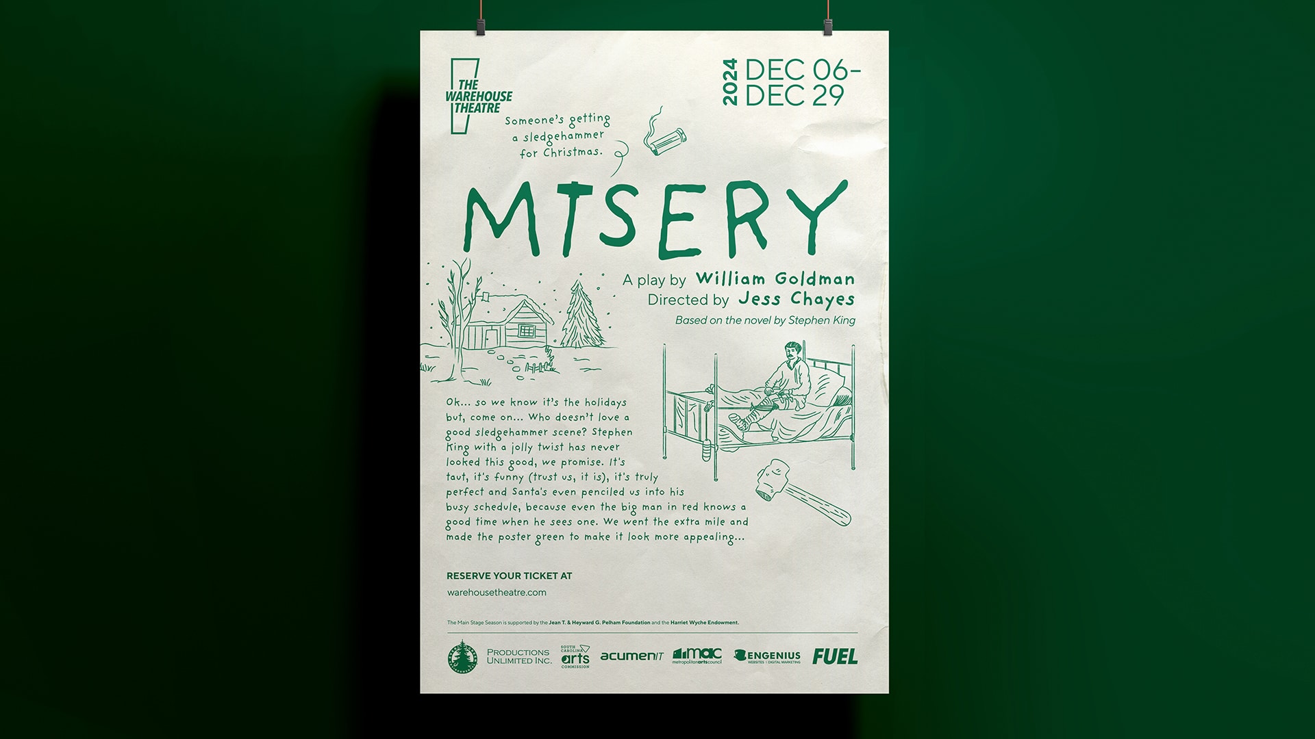 The Warehouse Theatre Misery Poster