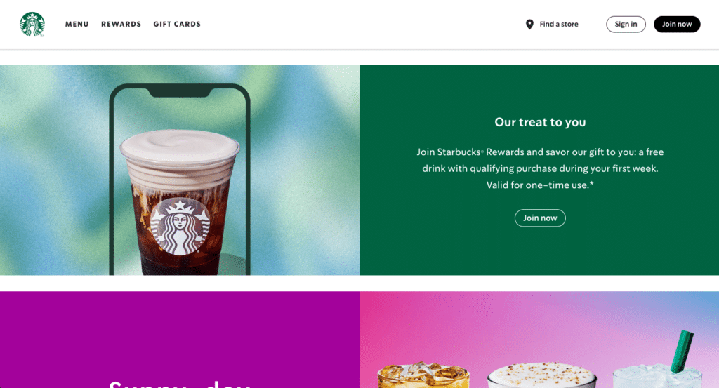 starbucks homepage